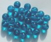 25 12mm Round Transparent Aqua Vintage Acrylics